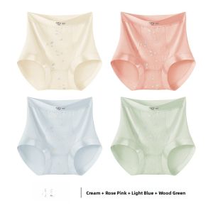 Miiow | Antibacterial High Waist Modal Womens Underwear Pure Cotton Ladies Triangle Panties Comfortable Breathable Feminine Hygiene