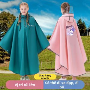 TONGGUMO | Áo mưa trẻ em có nẹp mở rộng che balo đi học tiện lợi
