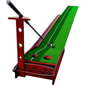 PGM GOLF | Indoor Real Wood Putter Practice Golf Mat for Home and Office Use