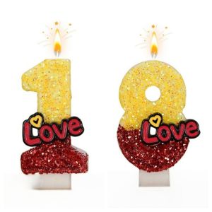 New 0-9 Number Birthday Candles original Cartoon Cute Style LOVE birthday cake digital party candle decoration anniversary
