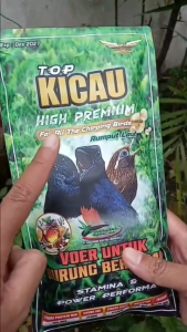 Top Kicau HIjau Voer High Premium Pakan Burung Harian untuk Murai Kacer Anis Wambie