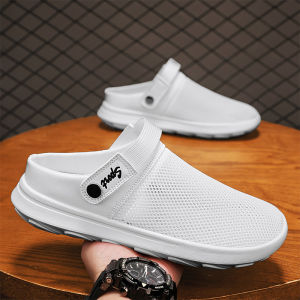 Mens Slip-On Office Shoes Summer Breathable Anti-Slip Deodorant Sports Sandals Easy Wear Comfortable Indoor Outdoor Slippers