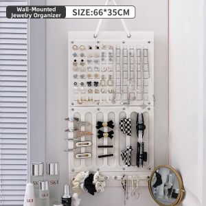 HUIJINGYUN | Wall Mounted Necklace Earrings Hair Accessories Storage Organizer
