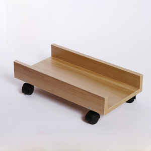 Modern Minimalist Computer Host Case Tray Base Plate Shelf Mobile with Brake Wheels Desktop Computer Main Body Support Bracket