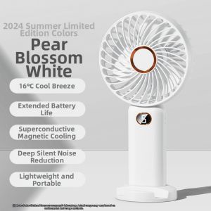 Portable Handheld Mini Fan Rechargeable USB Small Table Fan for Office J1074 Compact Size Noise Less than 40dB Foldable Blades
