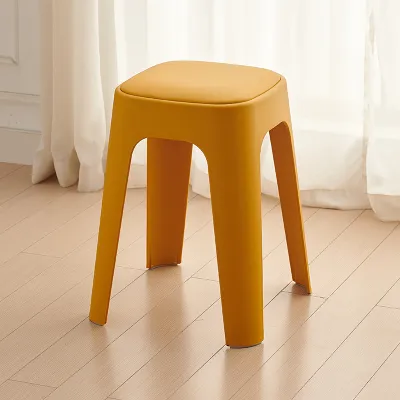 ZHUSHANXIA | Luxury Durable Soft Padded Thick Stackable Square Stool