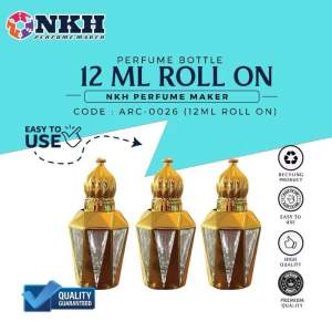 [1PCS] BOTOL KOSONG MINYAK WANGI 12ML ARABIC ROLL ON ( ARC-0026 )