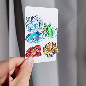 Potdemiel | 5Pcs Anime Pokemon Legendary Beasts Enamel Pin Set Ho‑Oh Lugia Rayquaza Groudon Kyogre Brooch Lapel Badge Backpack Clothing