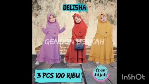 NEW ARRIVAL BAJU GAMIS ANAK PEREMPUAN SET HIJAB MODEL TERBARU