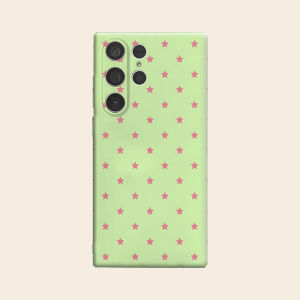 Green Pink Star Luxury Fashion Full Lens Protective Case for Samsung Galaxy S26 S25 S24 A56 A36 Plus Ultra
