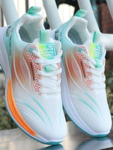 Mens Running Shoes Summer New Lightweight Shock Absorption Breathable Sports Shoes Mesh up Sneakers Trendy Casual Shoes