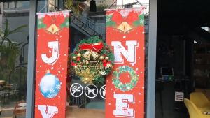 30cm Christmas Wreath  Xmas Bar hotel Home holiday decoration