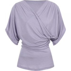 New 2026 Summer Stylish V-Neck Purple Wool T-Shirt