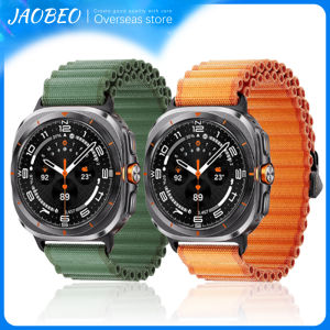 สายรัดสำหรับ Samsung Galaxy Watch Ultra 47Mm สายห่วงไนลอนสำหรับ Galaxy Watch LTE 47MM ไม่มีช่องว่างสร้อยข้อมือพอดีอย่างรวดเร็ว