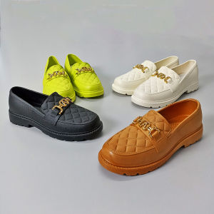 Azgalery SPT-59 Sepatu Sandal Selop Wanita Low Heel Slip On Karet PVC Nyaman Empuk Kasual COD