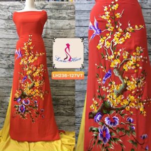 Vải may áo dài thêu cao cấp modell LH236