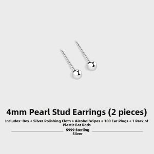 MIXIER | 999 Pure Anti-Clogging Silver Earrings Small