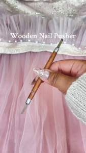 Wooden Kamagong Nail Pusher Lightweight Manicure Pedicure Nail Care Tool Dual-Action Stainless Steel Ergonomic Handles