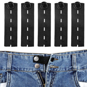 5pcs Fatty Maternity Waistband Elastic Extender Pants Belt Extension Buckle Button Pregnancy Adjustable Waist extension buckle
