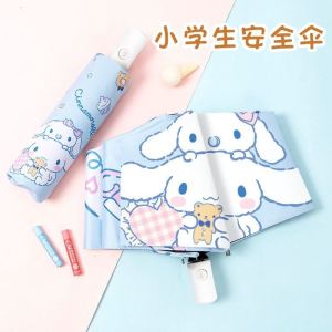 Cute Cartoon Automatic Sun And Rain Umbrella UV Protection Three-dimensional Umbrella Plastic Rod Black Glue Umbrella