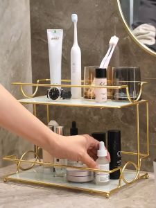 SANCY Double Layer Large Capacity Cosmetic Skin Care Product Stand Bathroom Storage Rack - Fulfilled by SANCY
