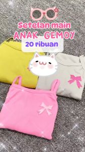 Setelan Violett uk Bayi - 6 Tahun / Baju Anak Perempuan Baby Kaos Lucu Tanktop Celana Panjang Legging Polos
