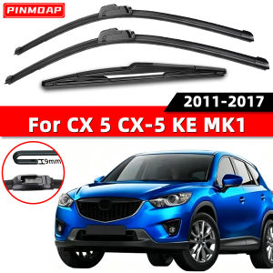 PINMOAP Wiper Blades Suitable For Mazda CX 5 CX-5 KE MK1 2011-2017 Front Rear Windshield Set 3PCS Durable Rubber Easy Install