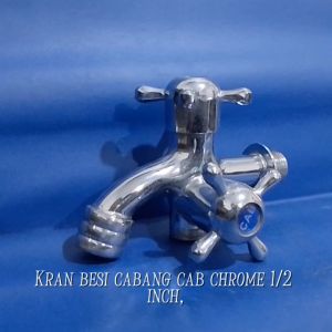Kran Besi Cabang CAB  Keran Air Cabang chroome 1/2in