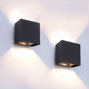LED Wall Lamp with Adjustable Light Shape 6W Modern Indoor and Outdoor IP65 Wall Lamp Wall Mounted on Top and Bottom