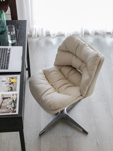 Genuine Leather Study Desk Chair Italian Style Computer Chair Modern Minimalist Design Adjustable Home Office Furniture