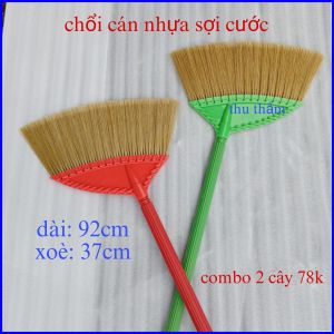 Combo 2 Chổi Sợi Cước Cán Nhựa Dài 92cm NGHĨA KHANG Chổi Quét Nhà Bền Đẹp