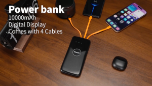 MeeGoo CCC 10000mah Power Bank With Built in Cable ortable Fast Charging for all phone tablet