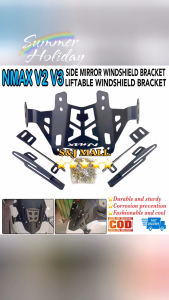 Universal Adjustable Bracket Side Mirror/Windshield Visor Bracket For Yamaha NMAX 2020-2024 V2 V3 With Bolts Set