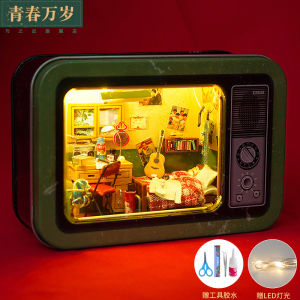 DIY Mini House Model Building Kit Handmade Assembly Toy Scene Miniature Landscape Birthday Gift for Girls Wooden Blocks Toy