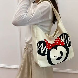 Túi xách đeo vai phong cách hoạt hình vải Canvas dày dặn túi tote size lớn đi học đi chơi phong cách Nhật Bản