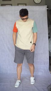 KAOS PRIA COMBINASI 3 WARNA MODEL OVAL KANTUN COMBET 20s TOP BASIC FST STYLE HIJAB REALPICT 100%