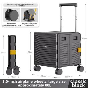 smit | Foldable Trolley Storage Box with Wheels