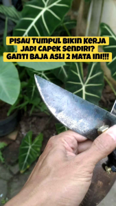 Pisau Pencacah Rumput 25 30 35 40 cm + As 10mm – 2 Mata Baja Asli Tajam untuk Mesin Pakan Ternak