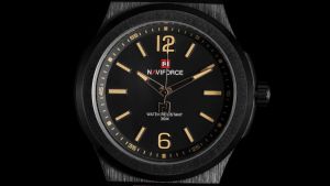 Naviforce นาฬิกาข้อมือผู้ชาย สไตล์แฟชั่น NF9233 หน้าปัดกลม สายหนัง กันน้ำ ระบบอนาล็อก