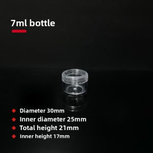 Mini Transparent Plastic Bottle with Lid Cosmetic Sample Cream Separator round Box for Personal Care And Cleaning Tools