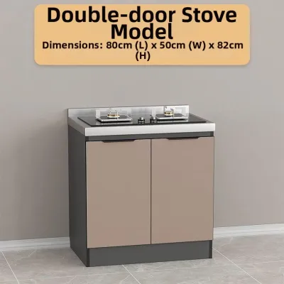 AYIJIE | Kitchen Cabinets Integrated Stove Thick Stainless Steel