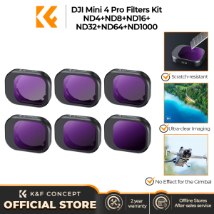 K&F CONCEPT DJI Mini-4 Pro Filter CPL (ND8+ND16+ND32+ND64+ND128) 6-in-1 Kit Filters