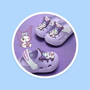 Childrens cave shoes for girls Kuromi summer soft sole anti slip sandals childrens slippers for girls thick soled beach shoes for outdoor wear