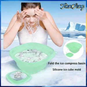 Portable silicone ice water basin ice water face basin