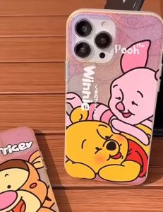 NEW CHUBBY CARTOON CASE !! WINNIE THE POOH GLITTER HOLOGRAM CASE PIGLET TIGER POOH IP 14 PROMAX 14 PRO 14 13 PROMAX 13 PRO 13 12 PROMAX 12 PRO 12 11 SOFTCASE