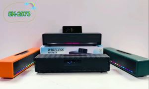 SK-2073 Wireless Bluetooth Smart Bass Stereo Sound Bar RGB Speaker Device with Phone Stand