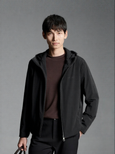 Mens Business Leisure Warm Hooded Padded Jacket