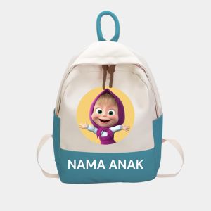 tas anak sekolah tas ransel costom nama tas anak anak tas ransel TK SD tas ransel mengaji merah hitam pink