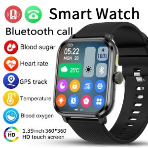 For Huawei Xiaomi AMOLED Smart Watch Men Blood Sugar Bluetooth Call GPS Sport Tracker IP68 Waterproof Women Smartwatch 2024 New