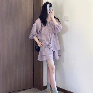 Maternity Dress Set Summer New French Fashion Mommy Top Half Skirt Short Skirt Two Piece Set Women Pregnant Women Clothes